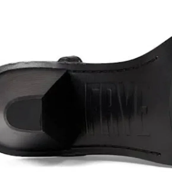 NEW FRYE Leather Estelle Ankle Tie Sandals black for women 567mn - Picture 9 of 10